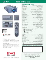 Preview for 2 page of Eiki LC-X7 Brochure & Specs