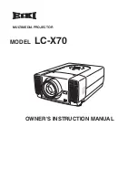 Eiki LC-X70 Owner'S Instruction Manual предпросмотр