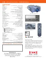 Предварительный просмотр 2 страницы Eiki LC-X8 Brochure & Specs