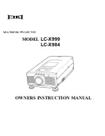 Eiki LC-X984 Owner'S Instruction Manual предпросмотр