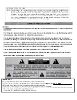 Предварительный просмотр 2 страницы Eiki LC-X990 Owner'S Instruction Manual