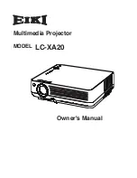 Eiki LC-XA20 Owner'S Manual preview