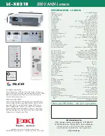 Preview for 2 page of Eiki LC-XB21B Brochure & Specs