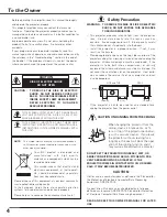 Предварительный просмотр 4 страницы Eiki LC-XB23 Owner'S Manual