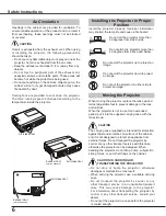 Предварительный просмотр 6 страницы Eiki LC-XB250 Owner'S Manual