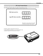 Предварительный просмотр 77 страницы Eiki LC-XB250 Owner'S Manual