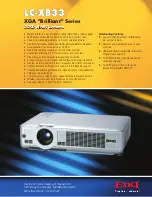 Предварительный просмотр 1 страницы Eiki LC-XB33 Brochure & Specs