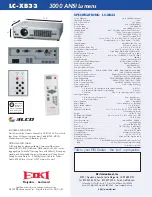 Preview for 2 page of Eiki LC-XB33 Brochure & Specs