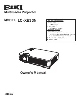 Eiki LC-XB33N Owner'S Manual предпросмотр