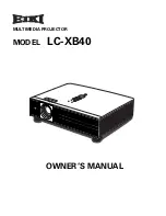 Предварительный просмотр 1 страницы Eiki LC-XB40 Owner'S Manual