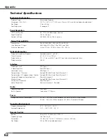 Предварительный просмотр 62 страницы Eiki LC-XB40 Owner'S Manual