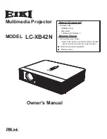 Eiki LC-XB42N Owner'S Manual предпросмотр