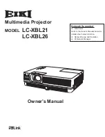 Eiki LC-XBL21 Owner'S Manual предпросмотр