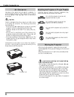 Предварительный просмотр 6 страницы Eiki LC-XBL21 Owner'S Manual