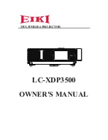 Предварительный просмотр 1 страницы Eiki LC-XDP3500 Owner'S Manual