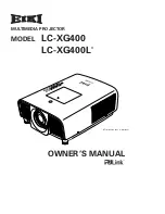 Eiki LC-XG400L Owner'S Manual предпросмотр