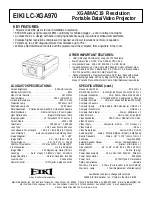 Предварительный просмотр 1 страницы Eiki LC-XGA970 Specification Sheet