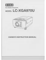 Eiki LC-XGA970U Owner'S Instruction Manual предпросмотр