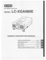 Eiki LC-XGA980E Owner'S Instruction Manual предпросмотр