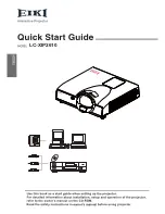 Предварительный просмотр 4 страницы Eiki LC-XIP2610 Quick Start Manual