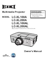 Предварительный просмотр 1 страницы Eiki LC-XL100A Owner'S Manual