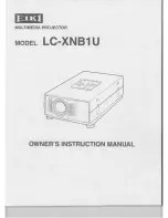 Предварительный просмотр 1 страницы Eiki LC-XNB1U Owner'S Instruction Manual