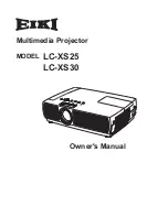 Preview for 1 page of Eiki LC-XS25 Owner'S Manual