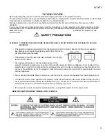 Предварительный просмотр 2 страницы Eiki LC-XT1 Owner'S Instruction Manual