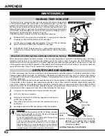 Предварительный просмотр 42 страницы Eiki LC-XT9 Owner'S Instruction Manual