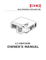 Eiki LC-XWP2000 Owner'S Manual preview