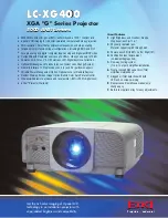 Eiki Multimedia Projector LC-XG400 Specifications предпросмотр