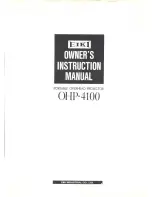 Предварительный просмотр 1 страницы Eiki OHP-4100 Owner'S Instruction Manual