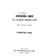 Предварительный просмотр 2 страницы Eiki Xenon ARC EX-1500 Instruction Book