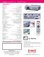 Preview for 2 page of Eiki XGA Brilliant LC-XB100 Specifications