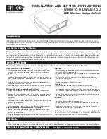 Предварительный просмотр 1 страницы Eiko WFAM-1C-U Installation And Service Instructions