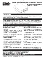 Предварительный просмотр 2 страницы Eiko WFAM-1C-U Installation And Service Instructions