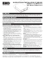 Предварительный просмотр 3 страницы Eiko WFAM-1C-U Installation And Service Instructions