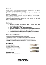 Preview for 2 page of Eikon HCM23 User Manual