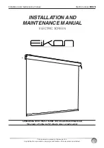 Предварительный просмотр 1 страницы Eikon X5010 Installation And Maintenance Manual