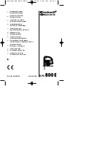 Предварительный просмотр 1 страницы EINHELL Bavaria 43.210.53 Operating Instructions Manual