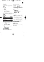 Preview for 9 page of EINHELL ERGOTOOL 44.662.00 Operating Instructions Manual