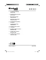 EINHELL Expert GE-GP 9041 E Original Operating Instructions preview