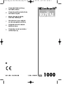 Einhell Royal 34.016.50 Original Operating Instructions предпросмотр