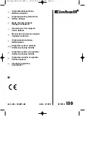 Preview for 1 page of EINHELL 10.891.22 Original Operating Instructions