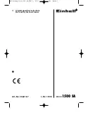 Предварительный просмотр 3 страницы EINHELL 1500 SA Operating Instructions Manual