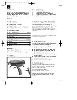 Предварительный просмотр 2 страницы EINHELL 20.483.00 Operating And Maintenance Instructions Manual