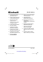 EINHELL 20.933.01 Original Operating Instructions предпросмотр