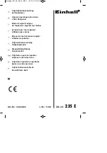 EINHELL 235 E Original Operating Instructions предпросмотр