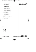 EINHELL 2540 CB Operating Instructions Manual preview