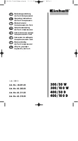 EINHELL 300/100 W Operating Instructions Manual предпросмотр